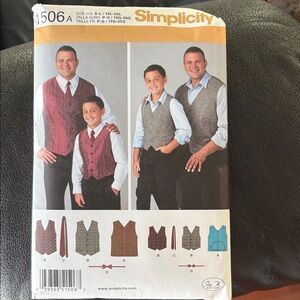 Simplicity Men's Vest Pattern 1506A
